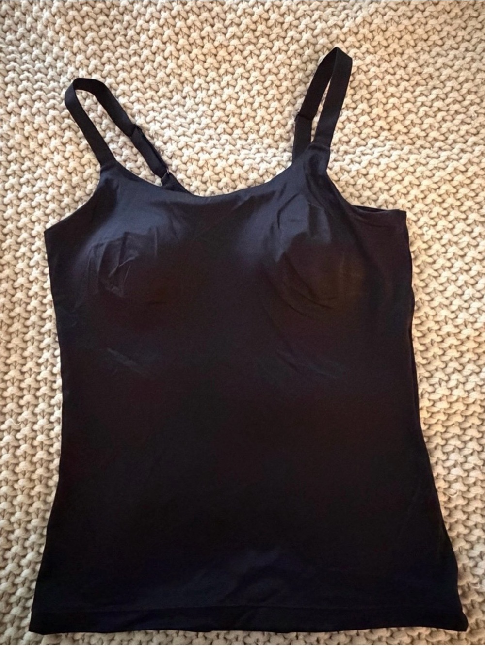 NWOT SPANX Black Smooth Support Camisole Size L
